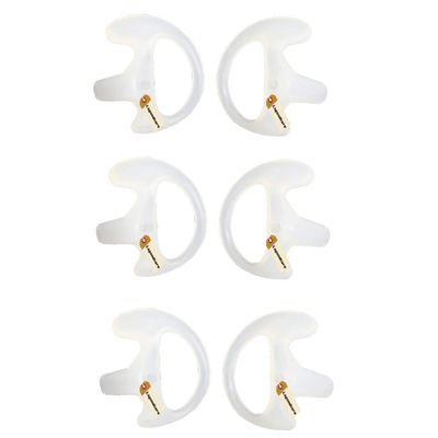 Two Way Radio Ear Mold, Lsgoodcare Replacement Earbud Earmold Left Right Ear Piece Medium Compatible for Motorola Kenwood Midland Surveillance Acoustic Coil Tube Headset (Medium, White)