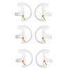 Two Way Radio Ear Mold, Lsgoodcare Replacement Earbud Earmold Left Right Ear Piece Medium Compatible for Motorola Kenwood Midland Surveillance Acoustic Coil Tube Headset (Medium, White) view 1