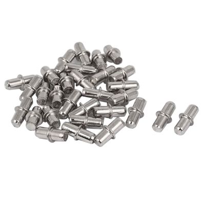 uxcell 5mm Metal Furniture Cupboard Shelf Pins Pegs Supports Holder 30Pcs