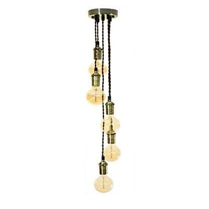 Bronze Pendan Light Chandelier with Staggered Clustered Pendants Lighting