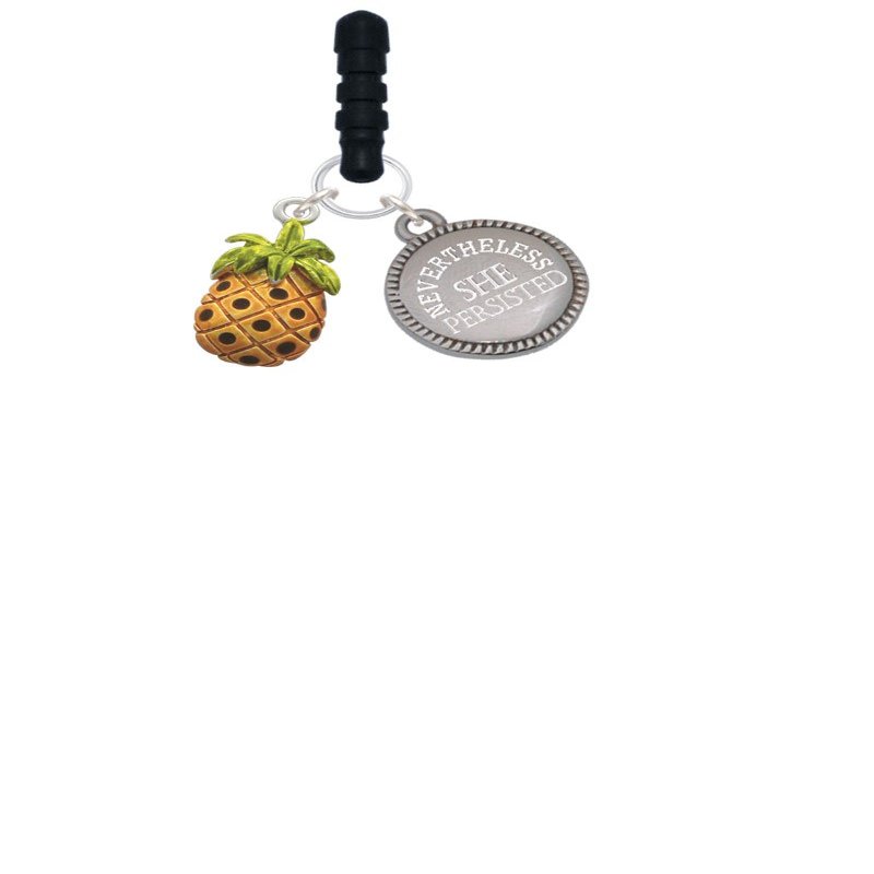 Delight Jewelry Enamel Pineapple Nevertheless She Persisted Phone Charm