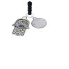 Delight Jewelry Hamsa Hand with Blue Crystal Stronger Braver Smarter Phone Charm view 1