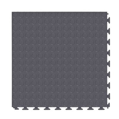 FlooringInc's 4.5mm Flex Nitro Hidden Interlocking Garage Floor Tiles, Flexible PVC Garage Tiles Flooring for a Stronger & Safer Garage, Workshop or Shed, Coin, Dark Gray, 8 Tiles (20.5"x20.5")