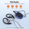 AGPTEK G02 8GB Clip MP3 Player with FM Shuffle, Portable Music Player with Sweatproof Silicone Case for Sports, Blue view 3