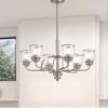 Livex Lighting 40026-07 Lawrenceville Bronze 6 Light Chandelier,26.25"L x 26.25"W x 57"H view 2