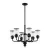 Livex Lighting 40026-07 Lawrenceville Bronze 6 Light Chandelier,26.25"L x 26.25"W x 57"H view 4