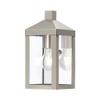 Livex Lighting 20581-91 Nyack 1-Light Outdoor Wall Lantern, Brushed Nickel view 1
