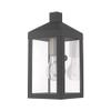 Livex Lighting 20581-91 Nyack 1-Light Outdoor Wall Lantern, Brushed Nickel view 2