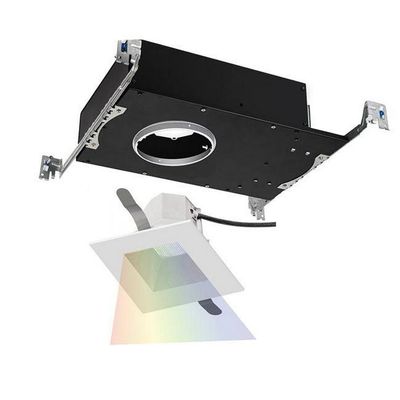 WAC Lighting R3ASDT-N840-HZWT Aether Square Trim with LED Light Engine Narrow 25 Beam 4000K Cool White, Haze White