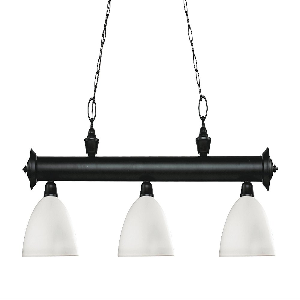 Z-Lite 200-3MB-DMO14 3 Billiard Light, Matte Black