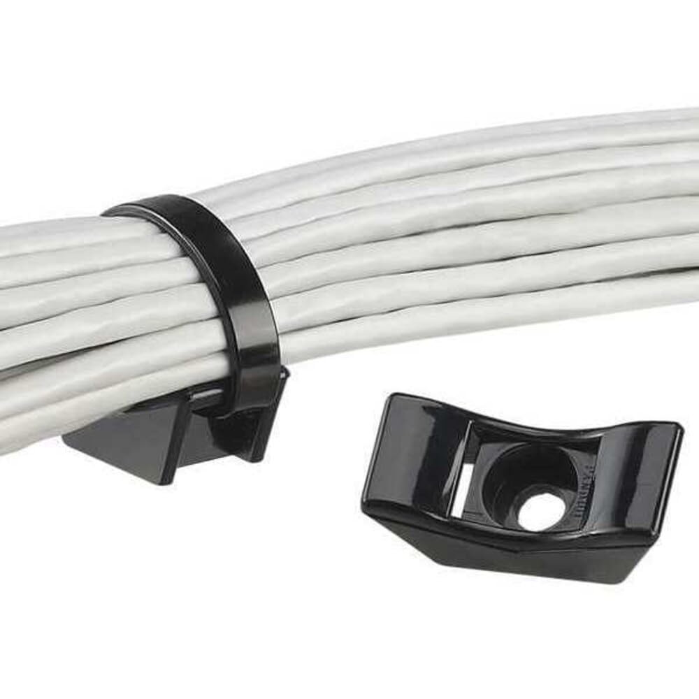Panduit TMEH-S10-C0 Black Cable TIE Mount #10 Screw MOUNTW/R (Package of 100)