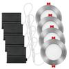Globe Electric 4 in. 9W Brushed Nickel Ultra Slim LED Integrated Recessed Lighting Kit (4-Pack) view 1