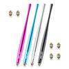 Elzo Capacitive Stylus Pens Premium Metal Slim Combo 4 Pcs Tips for All Touch Screens iPad & Android Tablets DELL/Samsung/HP/Asus/Surface/Samsung/iPhone/LG (Black, Silver, Light Blue & Rose Red) view 1