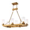Livex Lighting 41066-26 Linear Chandelier, 34" x 15" x 30", Aged Gold view 1