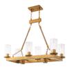 Livex Lighting 41066-26 Linear Chandelier, 34" x 15" x 30", Aged Gold view 2