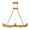 Livex Lighting 41066-26 Linear Chandelier, 34" x 15" x 30", Aged Gold view 3