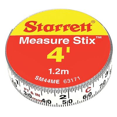 Starrett Tape Measure Stix, 1/2" x 48" (4'), S12 Style