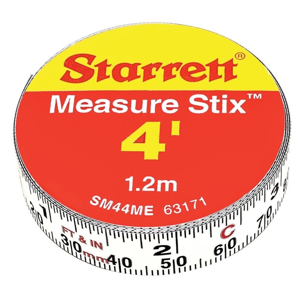 Starrett Tape Measure Stix, 1/2" x 48" (4'), S12 Style