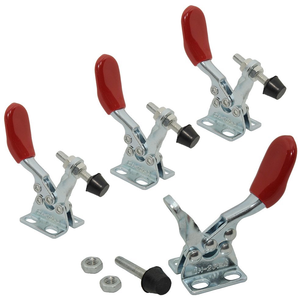 XRPAOWA 4PCS Toggle Clamp 201A Hand Tool Antislip Horizontal Quick Release