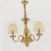Aiwen Wrought Iron Chandelier Polished Brass 3 Lights Crystal Beads Decorate Ceiling Lighting H19.2" x W18" view 2
