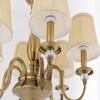 Aiwen Wrought Iron Chandelier Polished Brass 3 Lights Crystal Beads Decorate Ceiling Lighting H19.2" x W18" view 3