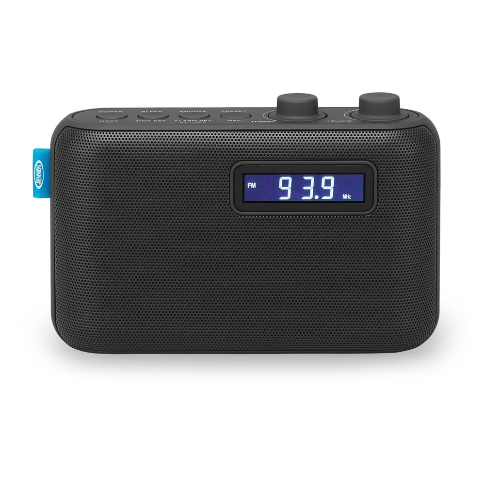 JENSEN SR-50 Portable AM/FM Digital Radio with Telescoping Antenna, Black, SR-50