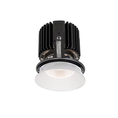 WAC Lighting R4RD1L-W835-WT Volta - 5.75" 36W 60 3500K 85CRI 1 LED Round Shallow Regressed Invisible Trim with Light Engine, White Finish with Textured Glass