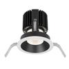 WAC Lighting R4RD1T-F827-BKWT Volta - 5.75" 36W 45 2700K 85CRI 1 LED Round Shallow Regressed Trim with LED Light Engine, Black White Finish with Textured Glass view 3