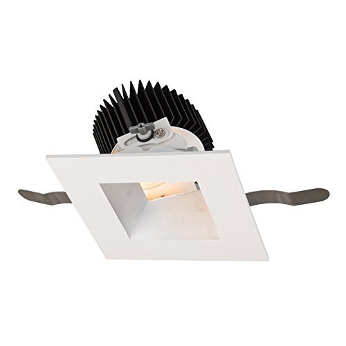 WAC Lighting R3ASAT-N830-HZWT Aether Square Adjustable Trim with LED Light Engine Narrow 25 Beam 3000K Soft White, Haze White