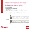 Starrett Spring Tempered Steel Rule, 12" Length, 4R Grad, 3/64" Thick view 2