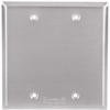Red Dot 2CCB Device Outlet Box Cover, Blank, 2 Gang, 4-5/8-Inch Width by 4-9/16-Inch Height, Silver, 10-Pack view 1