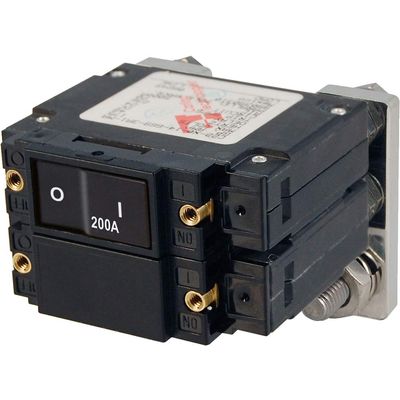 Blue Sea Systems C-Series Flat Rocker Double Pole 200A Circuit Breaker