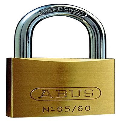 ABUS Padlock Brass 65/60 - Solid Brass Body, Hardened Steel Shackle