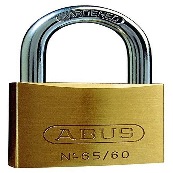 ABUS Padlock Brass 65/60 - Solid Brass Body, Hardened Steel Shackle