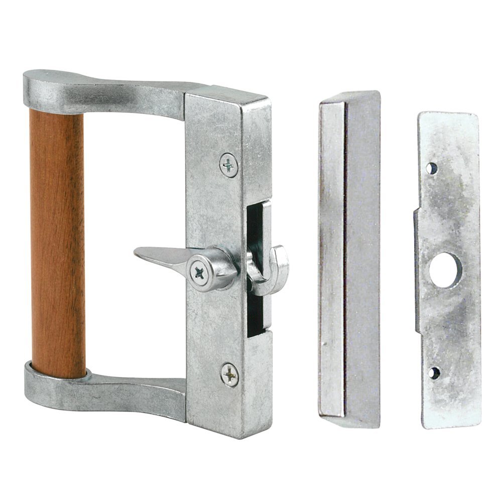 Prime-Line C 1023 Gray Finish Sliding Door Handle Set, for Fullview Doors (Single Pack)