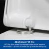 Seat and cover Starck 3 white hinges stainless steel SoftClose view 4