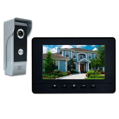AMOCAM Wired Video Intercom System, 7 Inches Video Doorbell Door Phone System, HD Camera Kits Support Unlock, Monitoring, Dual-Way Intercom for Villa Home Office Apartment