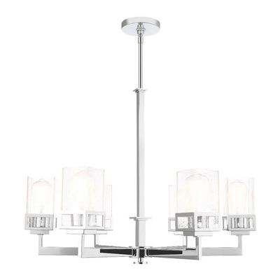 Livex Lighting 40596-05 Harding Polished Chrome 6 Light Chandelier
