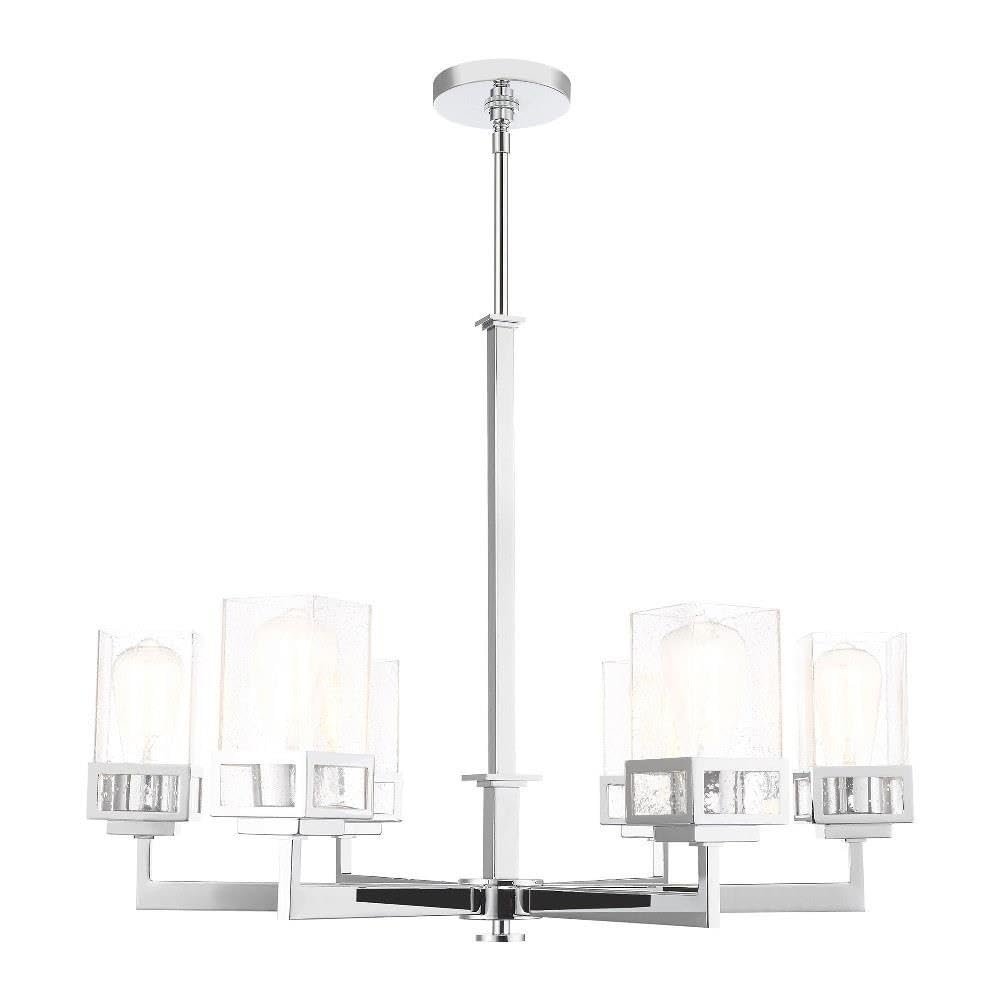 Livex Lighting 40596-05 Harding Polished Chrome 6 Light Chandelier