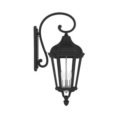 Livex Lighting 3 Light TBK Outdoor Wall Lantern, Textured Black