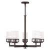 Livex Lighting 40595-07 Harding 5 Light, 26.0" x 25.0" x 28.5", Bronze view 1