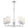 Livex Lighting 40595-07 Harding 5 Light, 26.0" x 25.0" x 28.5", Bronze view 3