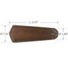 Craftmade B556C-OA8 Custom Carved Fan Blades Replacement 56-Inch, Walnut/Vintage Madera, Set of 5 view 2