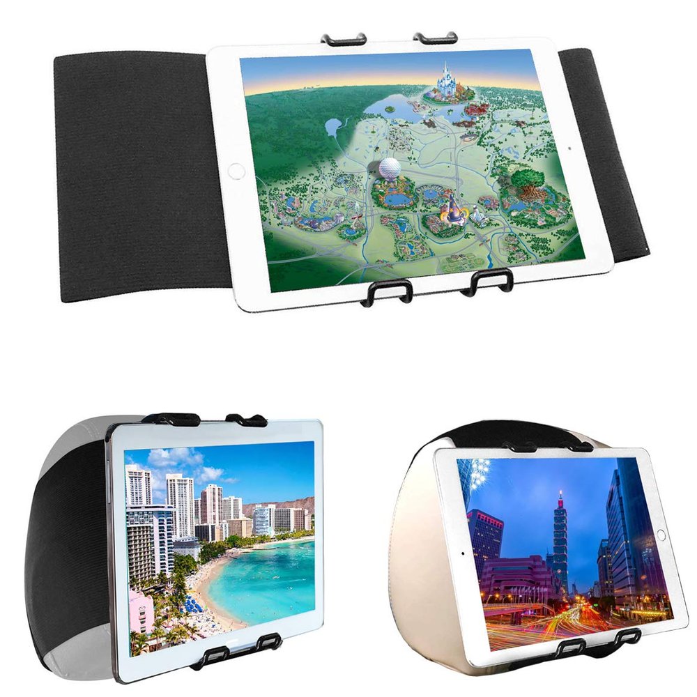 Accessory Basics Tesla Model 3 X S Y Tablet/Smartphone Headrest Wrap Mount Holder for Switch iPad mini Air Pro Galaxy Tab S E (All iPhone Pro MAX, Galaxy Note Fold 14 13 12 S22 S21)