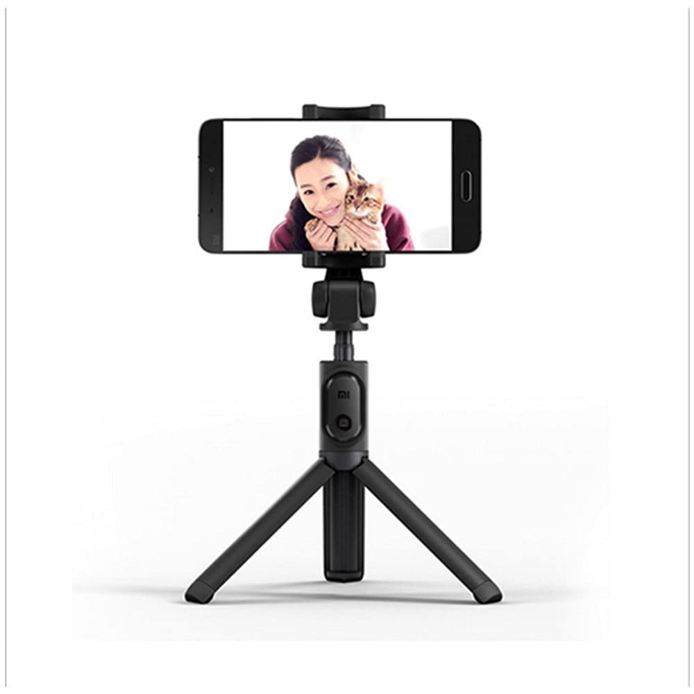 Original Xiaomi Selfie Stick, Foldable Tripod Selfie Stick Bluetooth Remote Control Selfiestick with Wireless Shutter for iPhone/Xiaomi/Huawei/Asus iOS Android Phone (Black)
