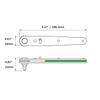 ANEX Ultra Low Profile Offset Ratcheting Screwdriver 90 Degree Angled For Tight Area (Magnetic 5 Bits Set) Straight Flathead, Green view 3