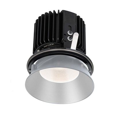 WAC Lighting R4RD2L-W835-HZ Volta - 6.39" 36W 60 3500K 85CRI 1 LED Round Regressed Invisible Trim with Light Engine, Haze Finish with Textured Glass