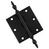 EMBASSY Door Hinge Solid Brass - 3.5 x 3.5 Inch, Heavy Duty, Black, Ball Bearings, Rust Resistant Pin, Architectural Designer Grade, Home Improvement, 2 Pack view 2