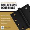 EMBASSY Door Hinge Solid Brass - 3.5 x 3.5 Inch, Heavy Duty, Black, Ball Bearings, Rust Resistant Pin, Architectural Designer Grade, Home Improvement, 2 Pack view 4