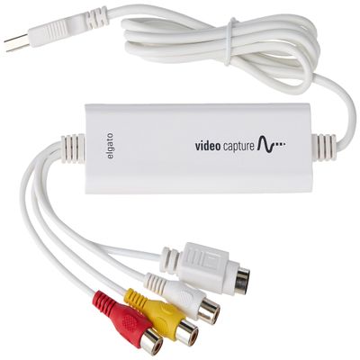 Elgato Video Capture USB 2.0 Capture Card Device, Easy to Use, Convert Analog to Digital, with VHS VCR TV to DVD Adapter, for Mac, Windows or iPad